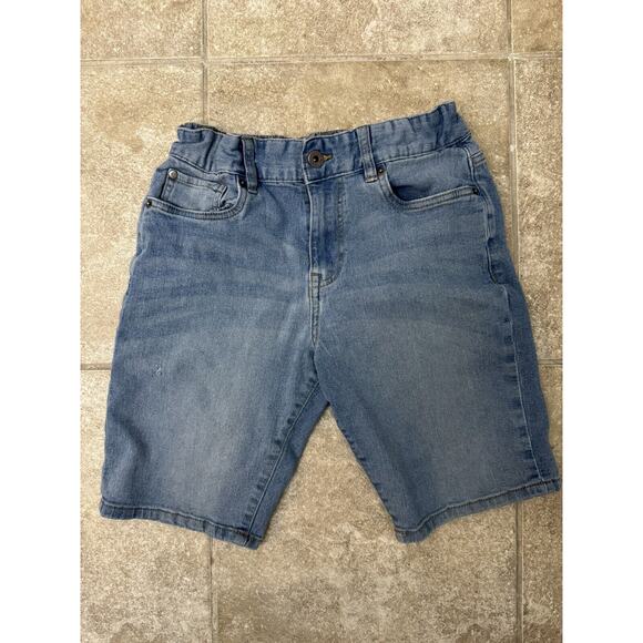 Lucky Brand Girls Jeans Shorts Blue Size 14 Classic Straight 9" Adjustable Waist - Picture 1 of 4